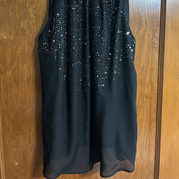 Black Sequin Halter Top - Picture 4 of 4